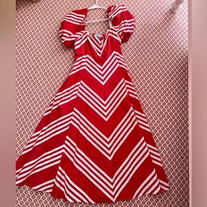 Hill House Matilda Dress Red striped